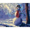 Maľovanie podľa čísel - SNEHULIAK V LESE