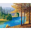 Maľovanie podľa čísel - RIEKA TEČÚCA V LESE