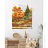 Maľovanie podľa čísel - JESENNÝ LES NA JAZERE