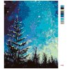 Maľovanie podľa čísel - STROM A NOČNÁ OBLOHA V LESE