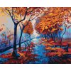 Maľovanie podľa čísel - JESENNÝ LESOPARK S PRÁZDNÝMI LAVIČKAMI