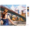 Maľovanie podľa čísel - ŽENA PRI BROOKLYN BRIDGE V NEW YORKU