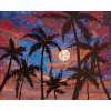 Maľovanie podľa čísel - MESIAC MEDZI PALMAMI