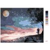 Maľovanie podľa čísel - MILENCI POD HVIEZDAMI MESIACA