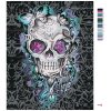 Maľovanie podľa čísel - LEBKA S MOTÝĽMI A KVETMI