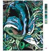 Maľovanie podľa čísel - ABSTRAKTNÁ RYBA ZELENÁ