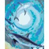 Maľovanie podľa čísel - HÚF ŽRALOKOV A RÝB PLÁVAJÚCI V TMAVOM MORI