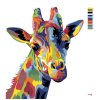 Maľovanie podľa čísel - FAREBNÁ ŽIRAFA