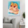 Maľovanie podľa čísel - CUPCAKE S POMARANČOM A ČEREŠNE (MYROSLAVA VOLOSCHUK)