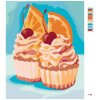Maľovanie podľa čísel - CUPCAKE S POMARANČOM A ČEREŠNE (MYROSLAVA VOLOSCHUK)