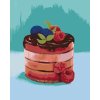 Maľovanie podľa čísel - MALINOVÁ TORTA S ČOKOLÁDOU (MYROSLAVA VOLOSCHUK)