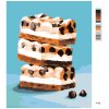 Maľovanie podľa čísel - CHEESECAKE TYČINKA S KÚSKAMI ČOKOLÁDY NA MODROM POZADÍ (MYROSLAVA VOLOSCHUK)