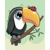 Maľovanie podľa čísel - LIENKA A TUKAN