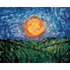 Maľovanie podľa čísel - SLNKO NA OBLOHE PODĽA VAN GOGHA