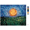 Maľovanie podľa čísel - SLNKO NA OBLOHE PODĽA VAN GOGHA