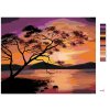 Maľovanie podľa čísel - FAREBNÝ ZÁPAD SLNKA NAD PRIEHRADOU