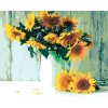 Maľovanie podľa čísel - SLNEČNICE PRI STAROM MÚRE