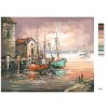Maľovanie podľa čísel - LODE V STAROM PRÍSTAVISKU