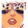 Maľovanie podľa čísel - ŽENA V OKULIAROCH A ODRAZ PALIEM