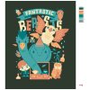 Maľovanie podľa čísel - PLAGÁT KRESLENÍ TVOROVIA A MLOK SCAMANDER (FANTASTICKÉ ZVIERATÁ)