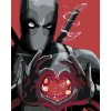 Maľovanie podľa čísel - DEADPOOL A SRDIEČKO