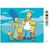 Maľovanie podľa čísel - SIMPSONOVCI NA MODROM POZADÍ
