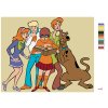 Maľovanie podľa čísel - SHAGGY, SCOOBY, DAPHNE, VELMA A FRED (SCOOBY DOO)