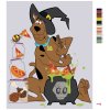Maľovanie podľa čísel - HALLOWEENSKÝ SCOOBY (SCOOBY DOO)