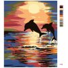 Maľovanie podľa čísel - DELFÍNY A ZÁPAD SLNKA
