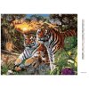 Diamantové maľovanie - TIGER S MLÁĎATKAMI