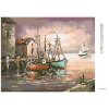Diamantové maľovanie - LODE V STAROM PRÍSTAVISKU