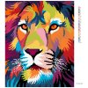 Diamantové maľovanie - FAREBNÝ LEV