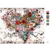 Maľovanie podľa čísel - KVETINOVÉ SRDCE