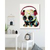 Maľovanie podľa čísel - PANDA SO SLÚCHADLAMI