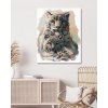 Maľovanie podľa čísel - LEOPARD SNĚŽNÝ S MLÁĎATKOM