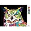Maľovanie podľa čísel - FAREBNÁ SOVA