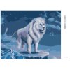 Diamantové maľovanie - BIELÝ LEV S JASNOU MODROU OBLOHOU