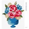 Diamantové maľovanie - ČERVENÉ KVETY VO VÁZE (HALEY BUSH)