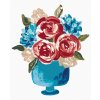 Diamantové maľovanie - ČERVENÉ KVETY VO VÁZE (HALEY BUSH)