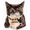 Diamantové maľovanie - MAČKA A KÁVA (HOLLY SIMENTAL)