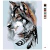 Maľovanie podľa čísel - VLK A PERIE