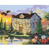 Diamantové maľovanie - ATYPICKÝ DOM PRI JAZERE (D. RUSTY RUST)