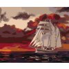 Diamantové maľovanie - BIELA PLACHETNICA ZA SÚMRAKU (D. RUSTY RUST)