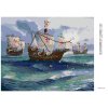 Diamantové maľovanie - COLUMBOVE LODE PLÁVAJÚCE NA MORI (D. RUSTY RUST)