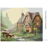 Diamantové maľovanie - JELEŇ A LAŇ PRI LESNOM DOME (D. RUSTY RUST)
