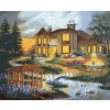 Diamantové maľovanie - LABUTE, ALTÁN A FONTÁNA PRI DOME (D. RUSTY RUST)