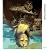 Diamantové maľovanie - LEV PRI VODE (D. RUSTY RUST)