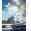 Diamantové maľovanie - LOĎ PRI BÚRKE (D. RUSTY RUST)