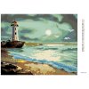 Diamantové maľovanie - MAJÁK OSVETĽUJÚCI MORE PRED BÚRKOU (D. RUSTY RUST)