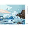 Diamantové maľovanie - VLNY UDIERAJÚCE NA SKALY A ČAJKY (D. RUSTY RUST)